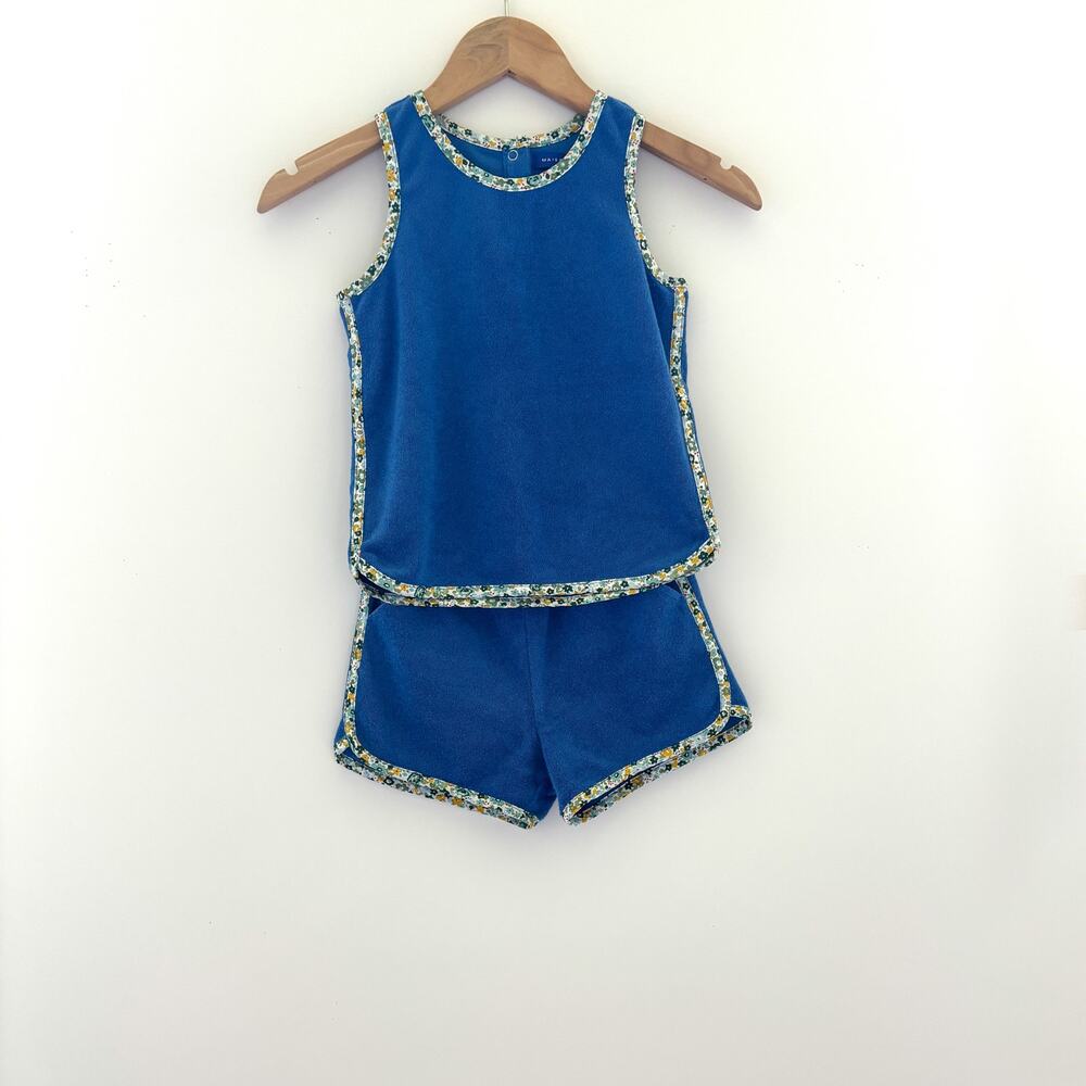 Maison Me, 2 Piece Set, Tank & Shorts , Terry Cloth, Girls Set, Size 6